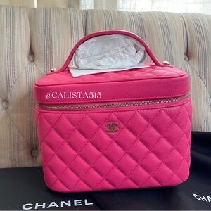 Very Rare Cruise Hot Barbie Caviar Leather Pink Vanity Bag